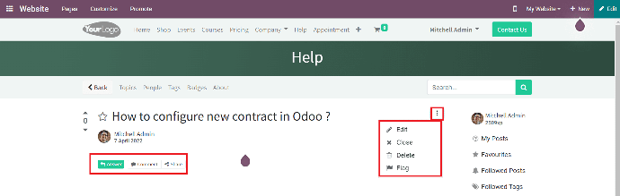 Odoo Forum App